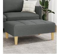 vidaXL Repose-pied 77 x 55 x 31 cm Tissu gris foncé