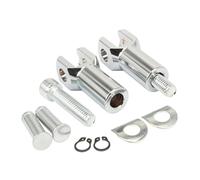 Repose-Pieds Accessoires Repose-pieds De Passager Moto 2.25" Pouces Support En Aluminium Kit Chape Pour Harley Pour Softail Fat Boy 2000-2006 FIXCOR(Chrome)