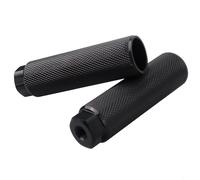 Repose-pieds antidérapants pour VTT, vélos de route et de piste, 100 x 28 mm, pour essieux avant ou arrière de 3/8", poignée moletée (noir)