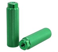 Repose-pieds antidérapants pour VTT, vélos de route et de piste, 100 x 28 mm, pour essieux avant ou arrière de 3/8", poignée moletée (vert)