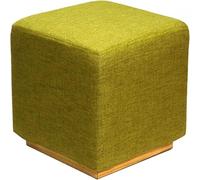 Repose-pieds avec assise rembourrée en mousse, petit repose-pieds ottoman, moderne, carré, rembourré, vert, 34 x 38 cm