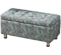 Repose-pieds avec sac de rangement, repose-pieds rembourré en tissu technologique pour salon et vestiaire, tabouret créatif à langer