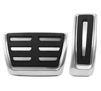Repose-pieds Capuchons pédale Pour A4L Pour A4 Pour B9 Pour A5 2016-2019 Pédales D'accélérateur De Frein Et Modifiées En Acier Inoxydable Sans Perforation(AT 2pcs For LHD)