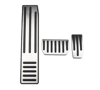 Repose-pieds Capuchons pédale Pour Model S X ModelS ModelX 2012-2021 LHD Auto Pédale Modification Pads Cover Pédales De Voiture En Acier Inoxydable(AT With Rest)