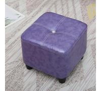 Repose-pieds carré en cuir ciré doux antidérapant facile à nettoyer Violet 30 cm
