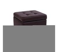 Repose-pieds carré rembourré en cuir synthétique polyvalent pour maquillage, coiffeuse, banc à chaussures, tabouret de canapé fonctionnel pour décoration d'intérieur et confort