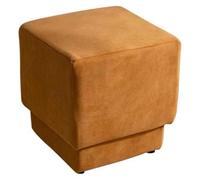 Repose-Pieds Chambre Pouf Ottoman en Forme De T De Style Japonais, Tabouret De Canapé Carré en Velours Côtelé pour Salon, Tabouret De Chevet(Orange)