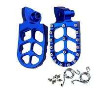 Repose-pieds CNC en alliage d'aluminium avec pointes intégrées conçues pour une utilisation en moto tout-terrain et une meilleure traction sur terrain accidenté (Azure)