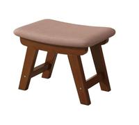 Repose-pieds compact en bois avec housse lavable, pas de montage nécessaire, capacité de charge de 100 kg, parfait pour l'entrée 38 x 24 x 29 cm, petit tabouret pour salon