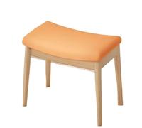 Repose-Pieds, Coussin de Selle, Tabouret vanité, Ottoman concave Moderne avec siège rembourré for entrée, Chambre, Patio, Salon pour Salon, Chambre, EntréE(Orange)