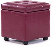 Repose-pieds cube pliable en similicuir avec boîte de rangement, boîte à jouets et tabouret à langer
