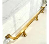 Repose-pieds de bar avec système de fixation intégré, barre de support robuste, kit de repose-pieds de bar doré - 235 cm (7,7 pi), repose-pieds linéaire réglable pour sous-bureau, îlot centr