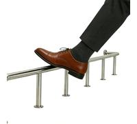 Repose-pieds de bar Garde-corps De Pied Tuyau Noir Argenté Doré Pour Bar, Comptoir De Supports De Rail De Pied De Studio D'îlot De Cuisine, Rail Tabouret(Silver,7.5ft/229cm)