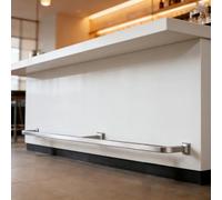 Repose-pieds de bar Garde-corps Tuyau Rail Pied Barre Sous Le Comptoir, Supports Barre Décoration Tabouret Comptoir Un Usage Commercial, Poteau Jambe À Montage Mural Robuste(L 80cm/2.6ft)