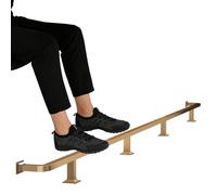 Repose-pieds de bar Kit de Rail de repose-pieds de barre, tige de repose-pieds en métal pour le bureau de cuisine, supports de Support de pied en Tube carré sur pied(Gold,L 590cm/19.4ft)