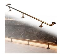 Repose-Pieds de Bar, kit de Repose-Pieds de Bar réglable en Laiton - 70-300 cm, quincaillerie sous comptoir et Embouts en C, Parfait pour Les Bars à Domicile et Les Restaurants (210 cm/82,7
