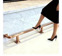 Repose-pieds de Bar Kit de Repose-pieds Robuste pour Bar, Repose-pieds en Tube Carré de 3 cm de Diamètre, Garde-pieds Complet de Style Industriel pour Restaurants(Rose Gold,140cm/4.6ft)