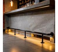 Repose-pieds de bar, noir rond pour cuisine, décoration commerciale/résidentielle, repose-pieds clôture, 279,4 cm