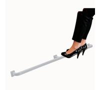 Repose-pieds de bar Rail de pied de barre d'îlot de cuisine carré, supports de pied/tube de repos, Kit complet de balustrade de tabouret(Silver,L 590cm (19.4ft))