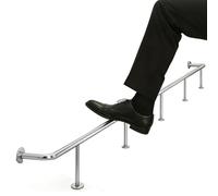 Repose-Pieds de Bar, « Repose-Pieds de Bar Rond de 1,37 m - Rambarde sous comptoir en Tube Noir Durable avec Repose-Pieds latéral surélevé pour Restaurants et Bureaux, Repose-Pieds Lounge él