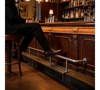 Repose-pieds de bar Supports De Garde-corps En Tube Rond, Poteau Garde-corps De Repose-pieds Confortable Comptoirs Pubs Bureau Restaurant, Poteau Repose-jambes Robuste(Silver,216in/18ft/548.6cm)