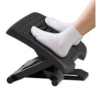 Repose-pied ergonomique de bureau réglable - angle et hauteur ajustables - ABS gris noir