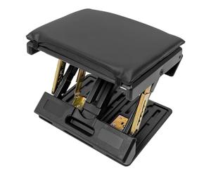 Repose-pieds de bureau noir réglable ergonomique avec surface de massage 4 hauteurs et 4 réglages d'inclinaison Repose-pieds de bureau antidérapant pour voiture, bureau, maison, voyage