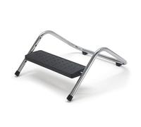 Repose Pieds de Bureau Réglable - Réglable 4 Hauteurs - Plateau Articulé toutes inclinaisons Antidérapant - Structure Acier Chromé -Ergonomie et Confort au Travail