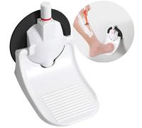Repose-pieds de douche pour jambes de rasage avec ventouse industrielle mise à jour, convient uniquement aux murs lisses et non poreux et plus grands de 13 cm, blanc, lot de 1