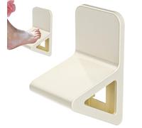 Repose-pieds de douche pour le rasage des jambes | Repose-pieds de douche mural | Installation facile | Repose-pieds de baignoire pour un rasage confortable des jambes (blanc)