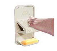 Repose-pieds de douche - Repose-pieds pour douche pour raser les jambes - Support mural avec plateau pour carrelage en verre acrylique, marbre, salle de bain, appartement, hôtel, maison, dortoir