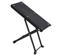 Repose-pieds de Guitariste Pliable Noir en Bois et Fer