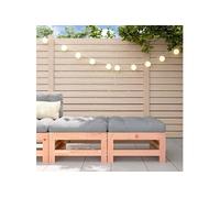 Repose-pieds de jardin avec coussins 2 pcs bois massif douglas, tabouret, repose-pied ottoman, tabouret de jardin, pouf, repose-pied extérieur