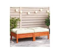 Repose-pieds de Jardin avec Coussins 2 pcs, Table Basse, Tabouret, Meuble de Terrasse Patio Arrière-cour Extérieur, 838170
