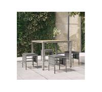 Repose-Pieds De Jardin Avec Coussins 4 Pcs Gris Résine Tressée Vidaxl Vidaxl