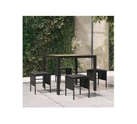 4x Repose-pieds de Jardin avec Coussins Résine Tressée Pouf Multicolore vidaXL