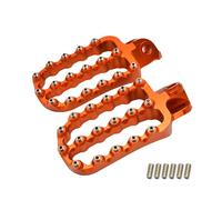 Repose-Pieds de Moto en Aluminium pour Honda Forza125 | Forza350 | Forza750, Surface Striée avec Picots, Anti-Dérapant pour Terrain Boueux,C Orange