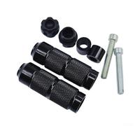 Repose-pieds de moto | Pédales antidérapantes en alliage d'aluminium pour motos tout-terrain | Remplacement durable compatible avec la plupart des scooters (noir)