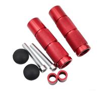 Repose-pieds de moto | Pédales antidérapantes en alliage d'aluminium pour motos tout-terrain | Remplacement durable compatible avec la plupart des scooters (rouge)