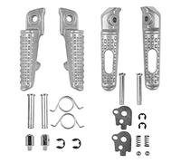 Repose-Pieds de Moto Pour CBR600RR Pour CBR 600RR Pour 600 Pour RR 2007 2008 2009 2010 2011 2012-2014 Moto Aluminium Repose-pieds Pédale Avant Arrière(Argent)