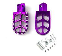 Repose Pieds De Moto pour CR CRFf 125 250 500 230 450R Tout-Terrain Pédale Pose CNC Pit Bike Repose-Pieds Pédales(Purple)