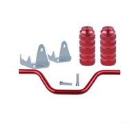 Repose-pieds de moto pour planchers, en alliage d'aluminium avec adhérence améliorée, pédales légères et courbées compatibles (rouge)