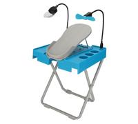 Repose-pieds de pédicure, Kit de support réglable professionnel antidérapant avec loupe LED, ventilateur de séchage -SALALIS