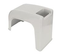Repose-pieds de pédicure, repose-pieds de douche massable avec compartiment pour la maison pour la salle de bain(Beige)