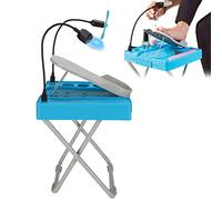 Repose-pieds de Pédicure, Tabouret de Pédicure, Repose-pieds Réglable, Ensembles et Kits de Repose-pieds de Pédicure, Pieds, Outils pour les Mains et les Ongles avec Ventilateur de Séchage à Loupe LED