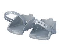 Repose pieds de rechange pour siège vélo Polisport Bilby Junior ( Gris argent )