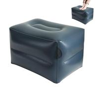 Repose-pieds de siège de voiture gris - Tabouret compact à coussin d'air, support de voyage gonflable | Élévateur léger avec design gris pour et adultes, confort en avion, voyages en voiture
