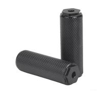 Repose-pieds de vélo en alliage d'aluminium - 75 x 25 mm - Pédales antidérapantes moletées pour essieu arrière de route et VTT avec trou d'installation de 5 mm (noir)