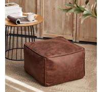Repose-pieds décoratif en daim et cuir de luxe pour salon et chambre à coucher