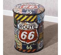 Repose-pieds décoratif vintage - Tabouret de bar rétro en métal et pouf, seau de rangement pour la maison, le salon et la décoration de bar - Design élégant et fonctionnel